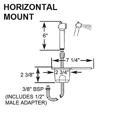 Boating Accessories Scandvik Black & SS Recessed Transom Shower Handle/Hose - Vertical/Horizontal Mount - 6' Hose - Image 3