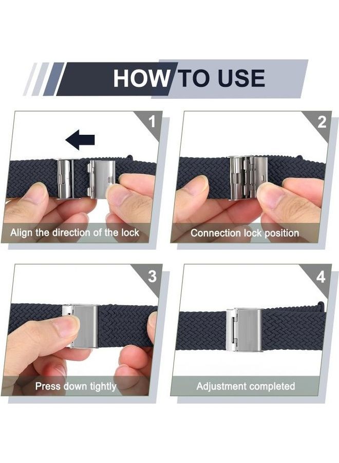 نيبمينينت سوار ساعة بديل مضفر من الإستانلس ستيل لساعة أبل سيريز 7/6/SE/5/4/3/2/1 مقاس 38/40/41 مم أزرق - Image 5