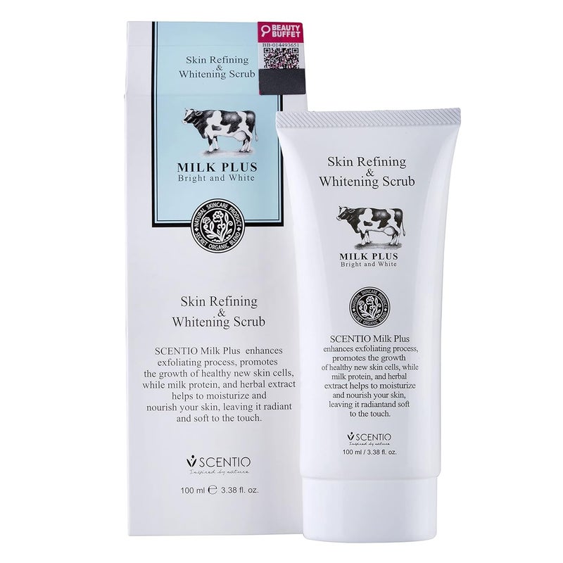 CHEENNY Milk Plus Organic Skin Refining Whitening Scrub 100ml Made In Thailand - Image 2