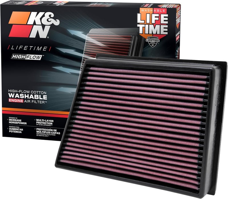 K&N High-Flow Washable Engine Air Filter - Image 1