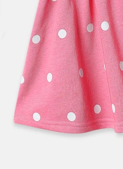 Nautinati Nautinati Girls' Fleece Polka Dot Print Bow Belted Dress  - Image 5