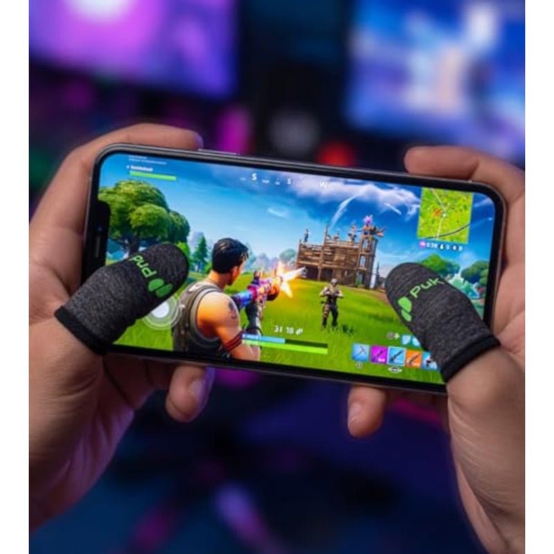 PuK Mobile Gaming Thumb Sleeves - Pack of 10 Breathable Anti-Sweat Gaming Finger Sleeves for Smooth Glide and Precision Control - Mobile Game Accessories Optimized for FPS and Battle Royale Type Games - Image 4