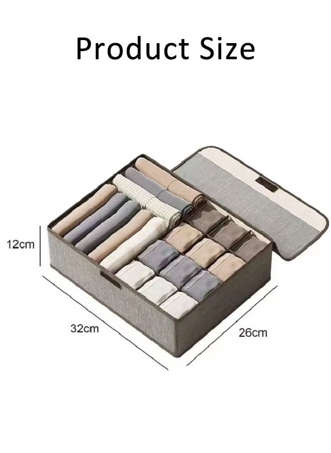 Generic Underwear Storage Box Underwear Drawer Organizer Dividers Foldable Fabric Closet Organizers and Storage, Dresser Drawer Dividers for Baby Clothes, Bra, Scarves, Belt, Tie  - Image 2