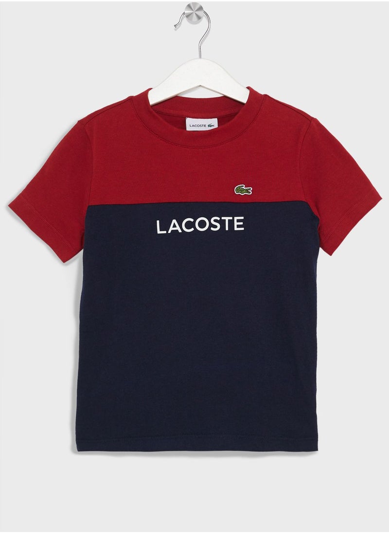 LACOSTE - Kids Colorblock T-Shirt - Image 1