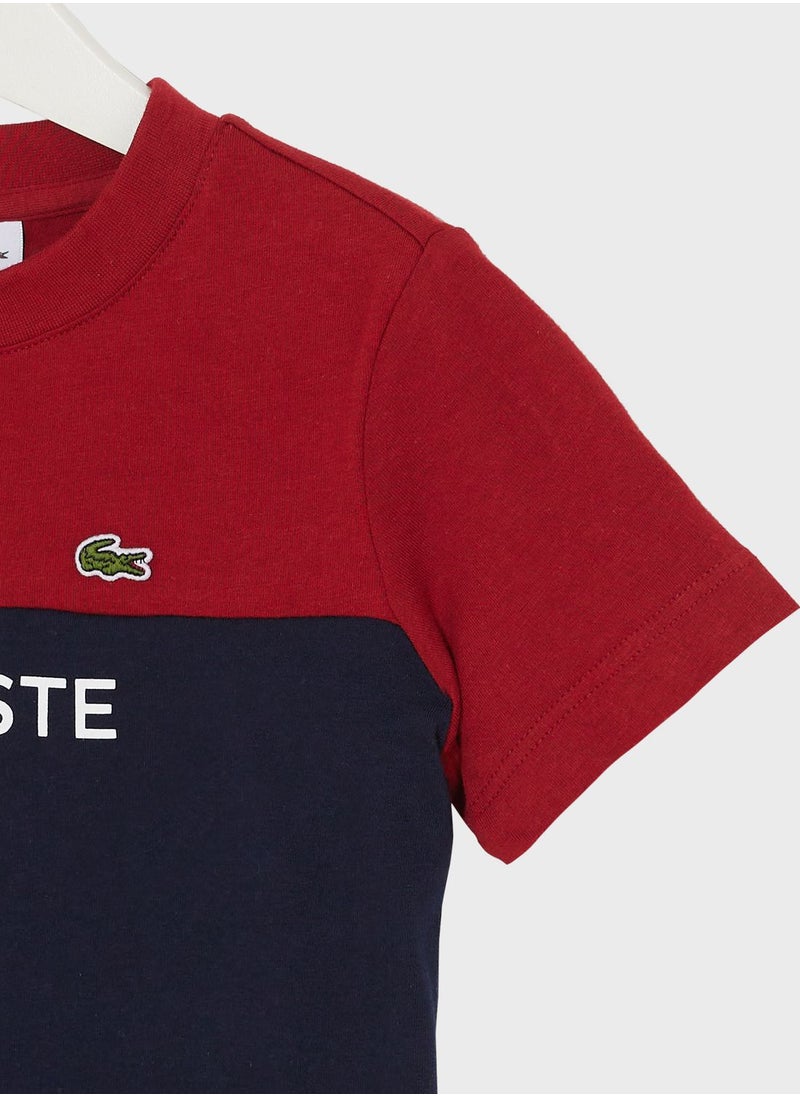 LACOSTE - Kids Colorblock T-Shirt - Image 1