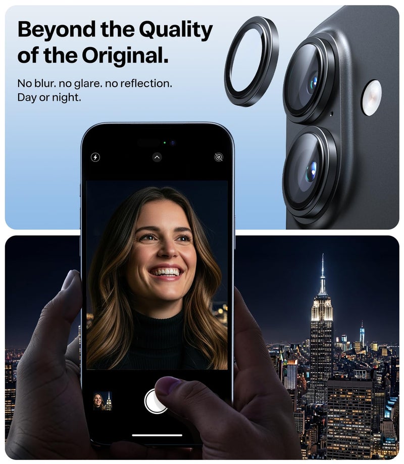 Mr Shield Mr.Shield Top-Notch 3D Camera Lens Protector Ring For iPhone 17, 1:1 Keep Original Lens Design and Color, 9H Hardness, Easy Installation - Black Titanium - Image 4