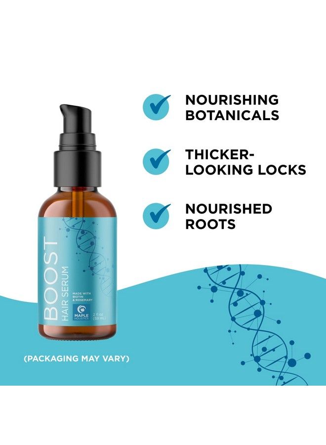 Maple Holistics سيروم نمو الشعر المتقدم بالبيوتين - سيروم تكثيف الشعر مع زيت النعناع وزيت الخروع الأسود وزيت إكليل الجبل لنمو الشعر - سيروم نمو الشعر مع زيت فروة الرأس المكثف - مركب نمو الشعر - Image 4