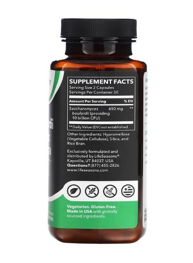 لايف سيزنز S. Boulardii Prodiotic 10 Billion 60 Veg Capsules 5 Billion CFU per Capsule - Image 2