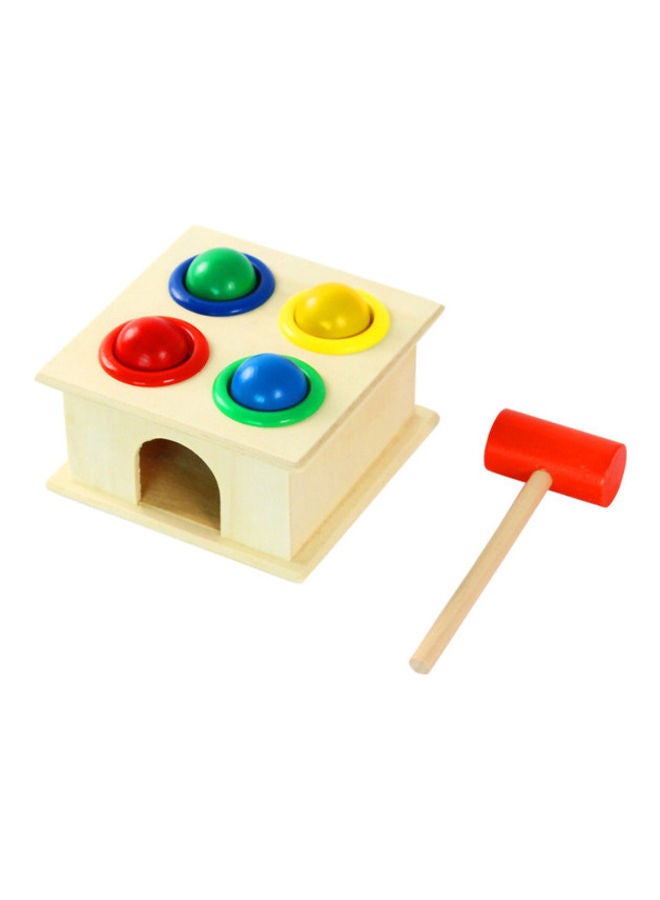 MissTiara Wooden Hammering Knock Game Box with Balls