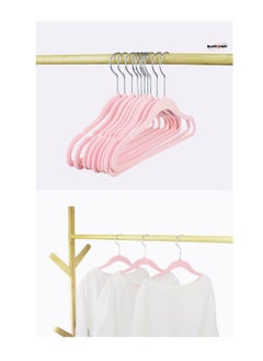 Red Dot Gift 30 Pack Pink Color Baby Velvet Hangers (28cm / 11 Inch) Nursery Clothes Hangers Non-Slip Toddler Hangers, 360 Chrome Swivel Hook  - Image 3