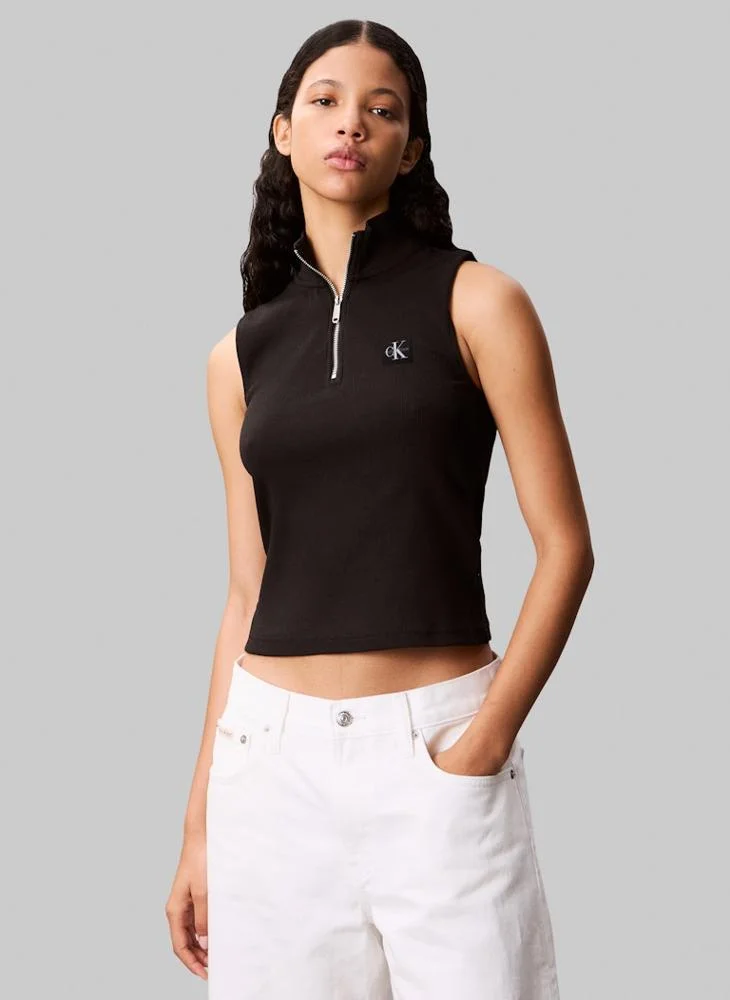 Calvin Klein Jeans Logo Half Zip Sweater