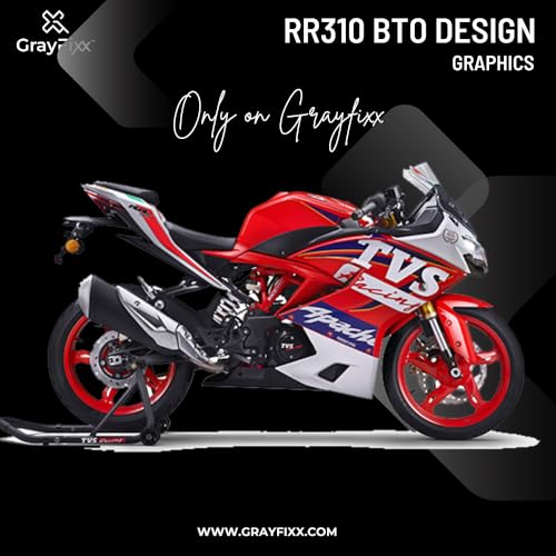 Grayfixx Full Body Graphics for Apache 310 RR | Made in Premium Gloss Vinyl with FPF (Fade Protection Film), Waterproof, Precut Sticker, Pack of 1 - Image 2