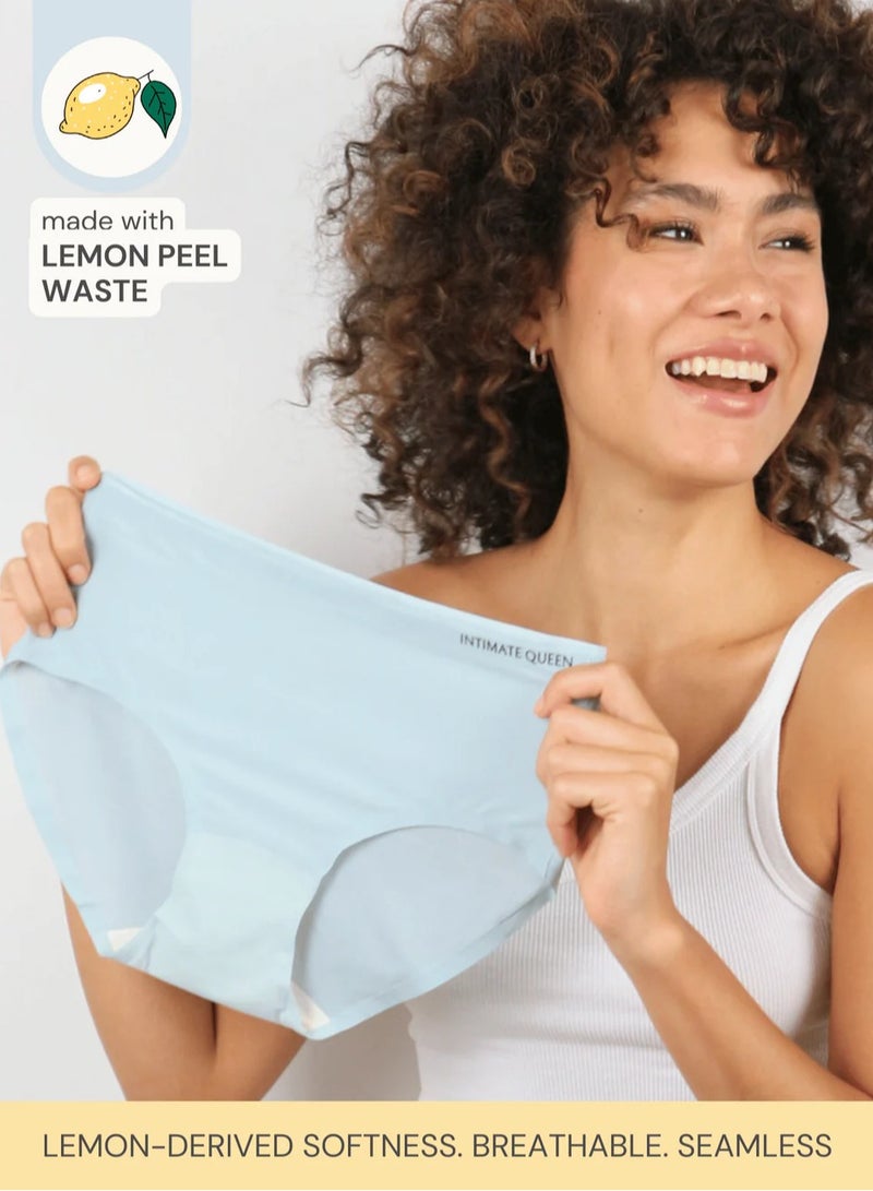 Intimate Queen Lemon Bae Briefs – Seamless Calm, Made with Lemon Peel | Sweat-Wicking & Made for Sensitive Skin - Image 1