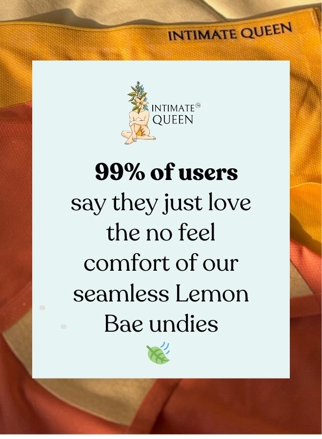 Intimate Queen Lemon Bae Briefs – Seamless Calm, Made with Lemon Peel | Sweat-Wicking & Made for Sensitive Skin - Image 5