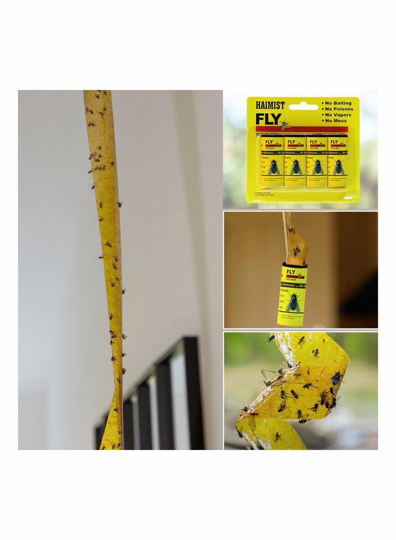 Excefore 16 عبوة ورق لاصق لمكافحة الحشرات خالي من المبيدات الحشرية، مجموعة صائد الذباب للاستخدام في الهواء الطلق والداخل أو البيوت الزجاجية - Image 5