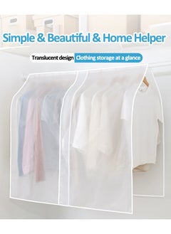 HQ-GAMING Clothing Rack Covers, Hanging Garment Bag Organizer Storage Cover, Clear Clothes Shoulder Rack Cover Suit Coat Dress Clothes Closet Storage Organizer Dustproof Protector, 110 * 110cm  - Image 3