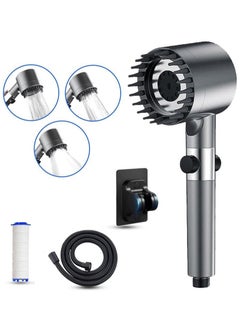 XiuWoo High Pressure Shower Head Hard Water Softener Filtered Hand Held Showerhead Set With 1.5M Anti-explosion Hose and Bracket  - Image 1