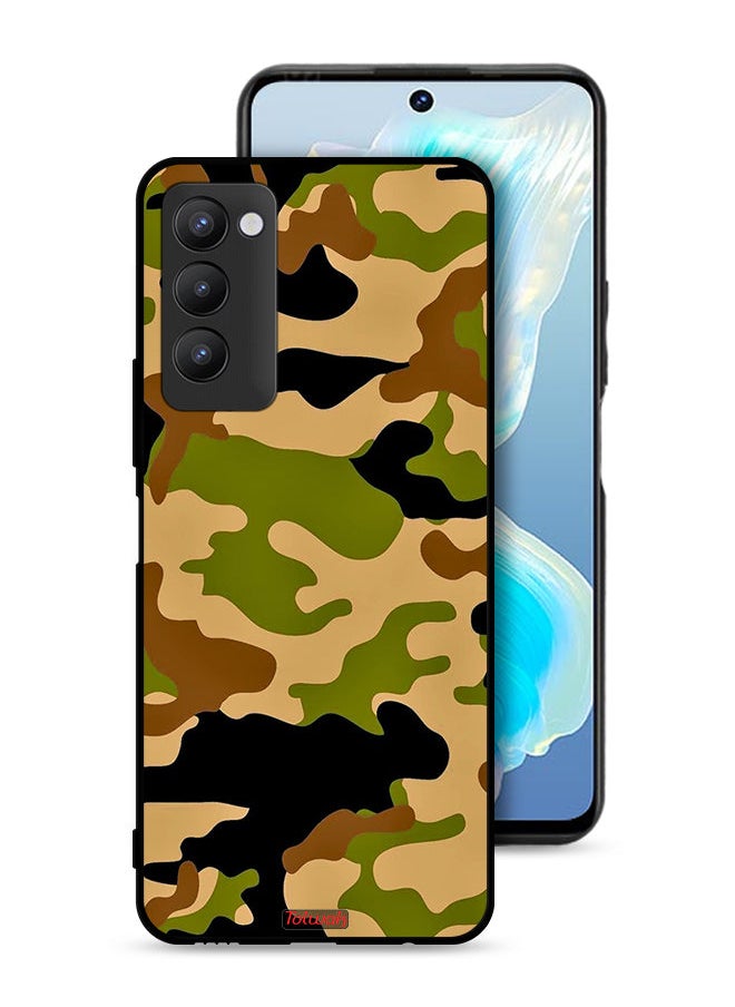 Tolwak Tecno Camon 18 Protective Case Cover Camouflage Abstract Digital Pattern  - Image 1