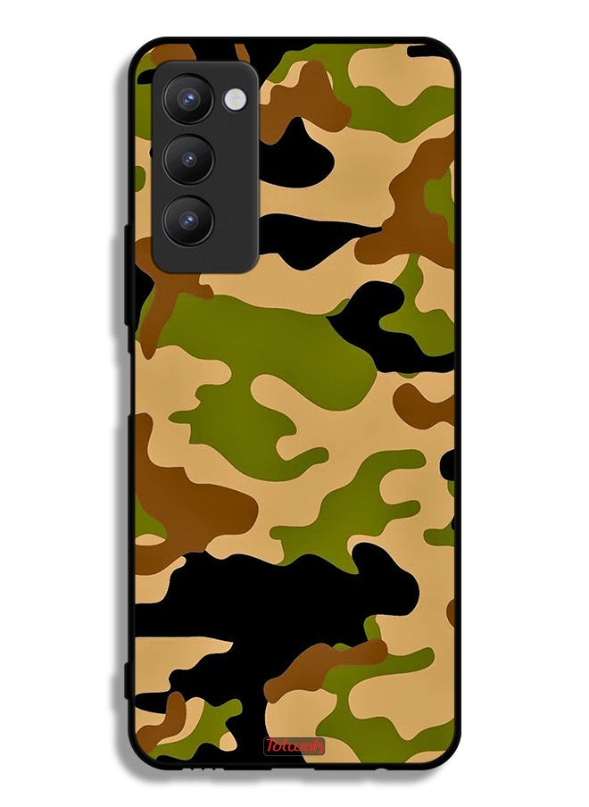 Tolwak Tecno Camon 18 Protective Case Cover Camouflage Abstract Digital Pattern  - Image 2