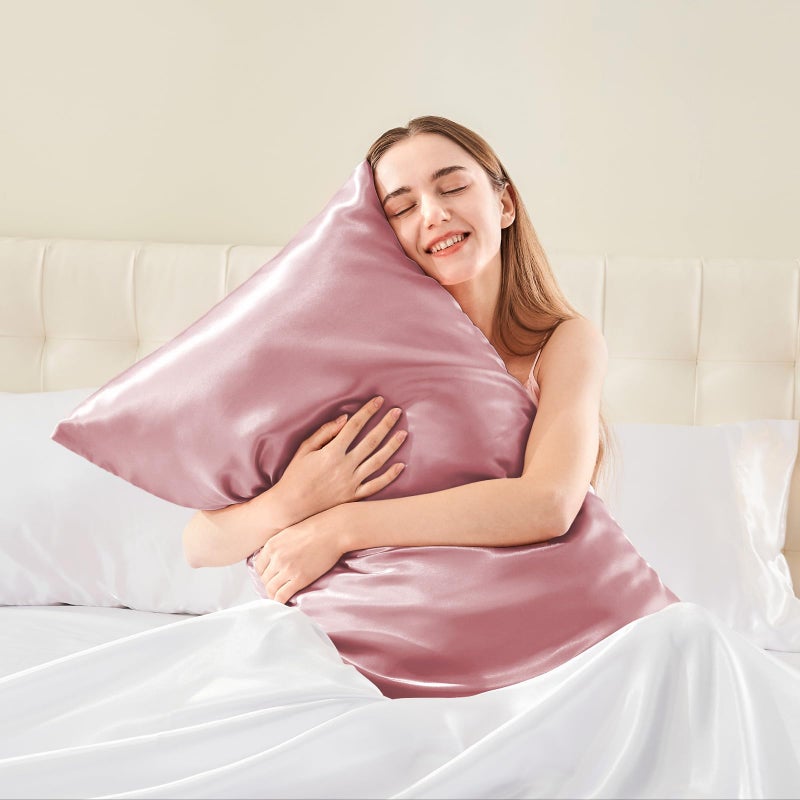 BEDELITE Satin Pillowcase for Hair and Skin  Super Soft and Cooling Similar to Silk Pillow Cases 2 Pack with Envelope Closure  Gift for Women Men(20""x26"" Standard Size  Nostalgia) - Image 2