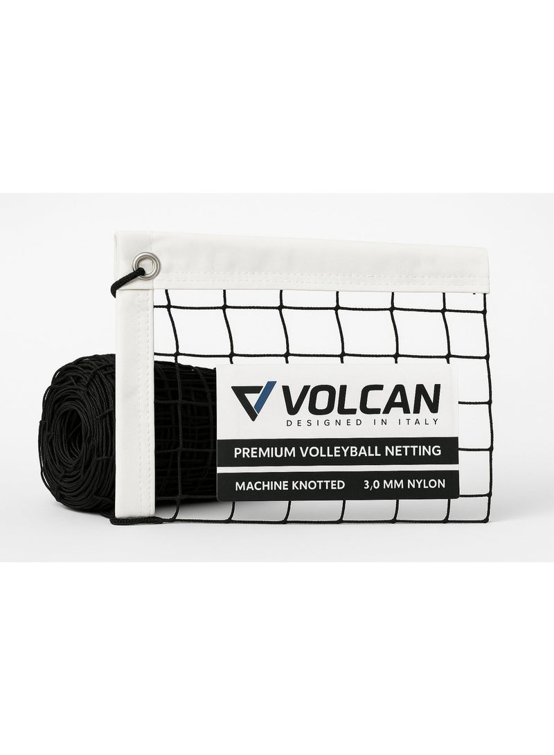 Volcan Fitness VOLCAN Premium Volleyball Net – 3.0mm Machine-Knotted Nylon, 9.5m x 1m – Durable Indoor & Outdoor Court Net - Image 1