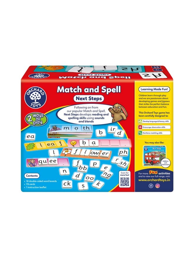 Orchard Toys Match and Spell Next Steps, Reading and Spelling Game, Activity for Phonics, Sounds and Blends for Kids Age 5+ Years, Educational, Party Gift, Multi Color - Image 2