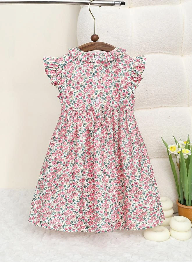 Take Two Take Two Girls Floral Print Ruffled Dress