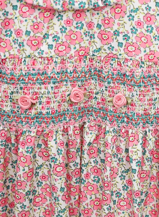 Take Two Take Two Girls Floral Print Ruffled Dress