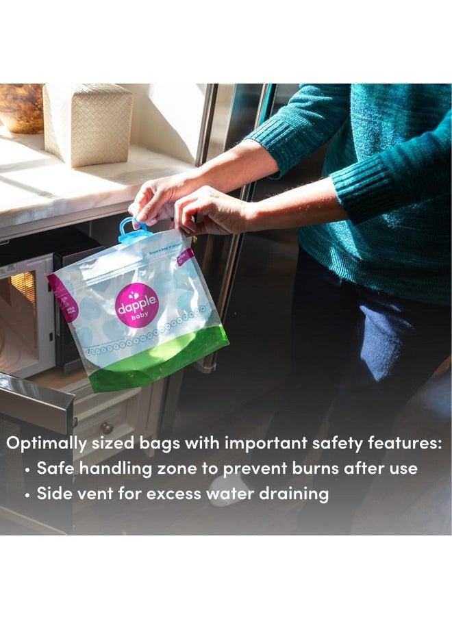 dapple - Baby Microwave Sterilizer Bags, Reusable For Breast Pump Parts & Baby Bottle, 20 Uses Per Bag, Great For Travel & Office, 8 Count (Pack Of 1) - Image 1