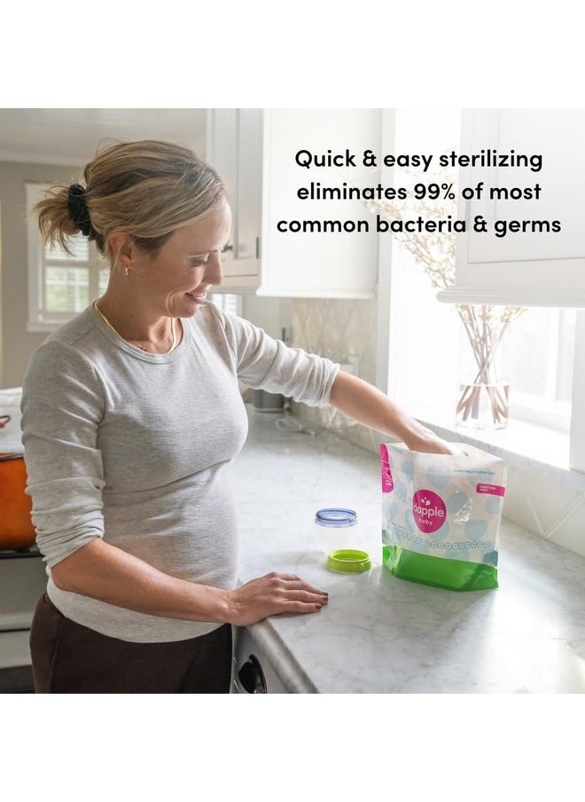 dapple - Baby Microwave Sterilizer Bags, Reusable For Breast Pump Parts & Baby Bottle, 20 Uses Per Bag, Great For Travel & Office, 8 Count (Pack Of 1) - Image 1