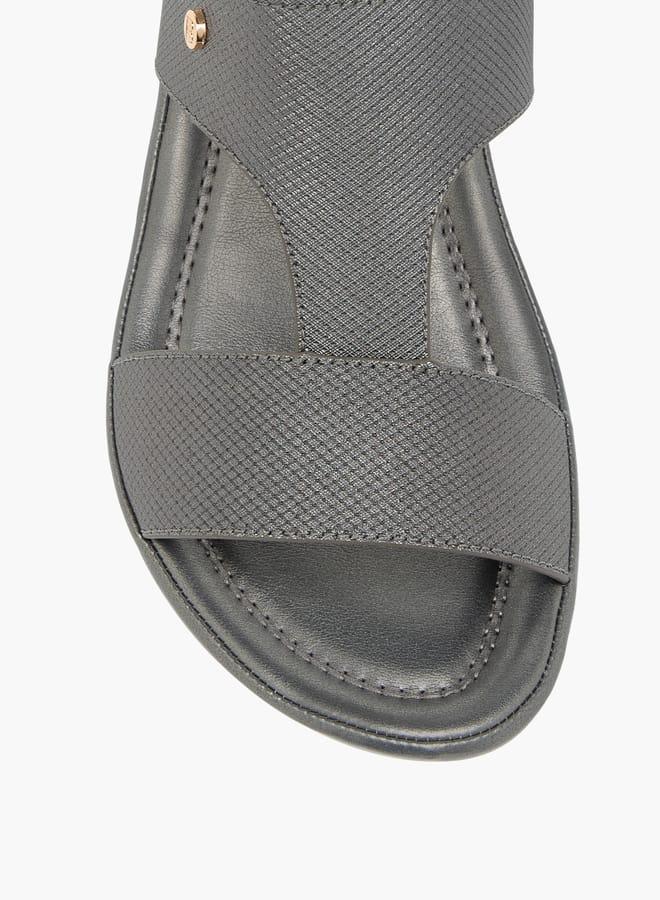 Flora Bella By Shoexpress Womens Textured Slip-On Sandals With Block Heels Ramadan Collection - Image 4