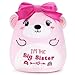InIsaJace Big Sister Stuffed Animal 9 Inches Cute Pink Bear Stuffed Animals Gifts for Girls Im The Big Sister Bear Plush Toy Gifts Adorable Plushies Gift with Pink Bow - Image 2