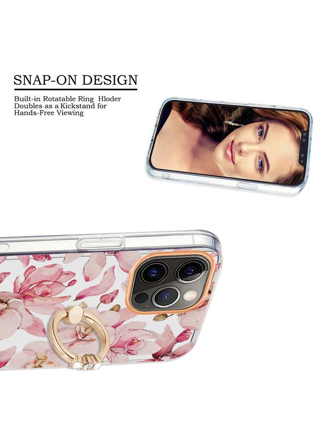 The Bros Phone Case For iPhone 12 Pro Max Ring IMD Flowers TPU Phone Phone Case - Image 3