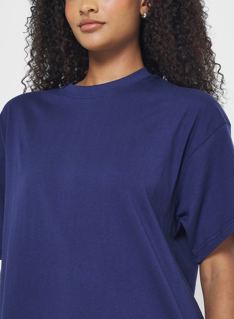 جينجر بيسيكس فستان تي شيرت قطن واسع - Image 3