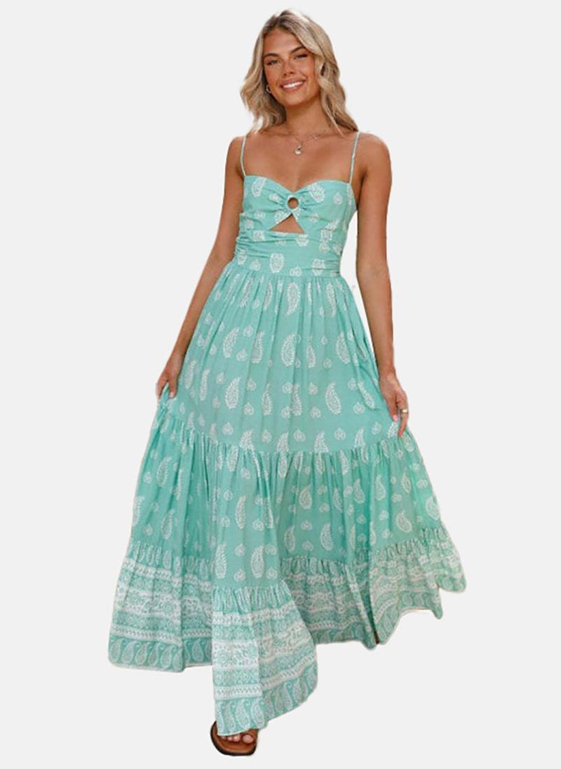 يونيكي فستان ماكسي بطبعة بيزلي - Image 1