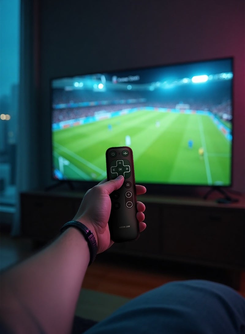 GREEN LION Wireless Remote with Keyboard and Mouse / Compatible with Android/Windows/Mac OS/Linux / Voice Assistant / Smart Remote Control / IR Remote / Air Mouse / Mini Keyboard - Black - Image 2