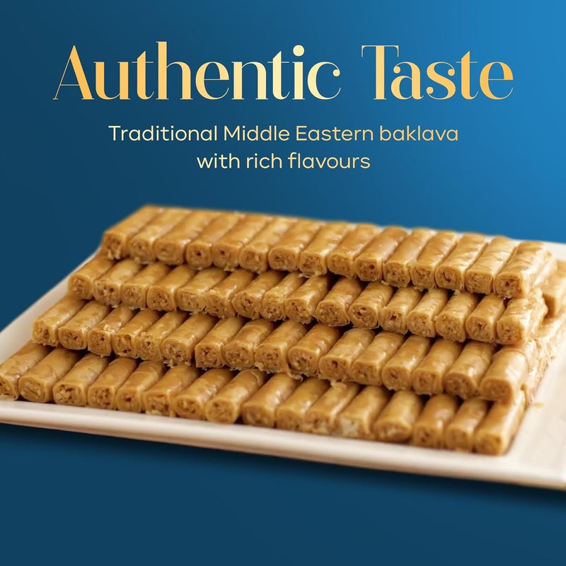 Abu Al Jedi 500g Finger Cashew Baklava - Premium Arabic Sweets Gift Box for Eid, Diwali, and Special Occasions – Middle Eastern Dessert – Traditional Baklawa - Image 4