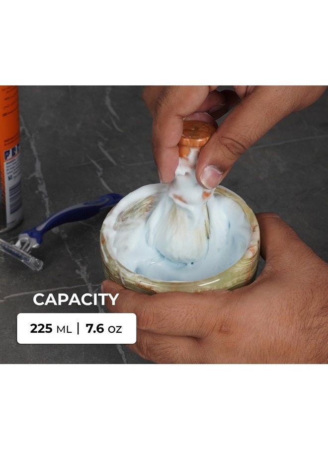 RADICALn Marble Shaving Cream Bowl Green Onyx 7.6 OZ Barber supplies Handmade Shaving Bowl - Ideal For Kitchen Soap, Candy Bowl, Shaving Foam & Dish Soap – Shaving esthetician supplies  - Image 3