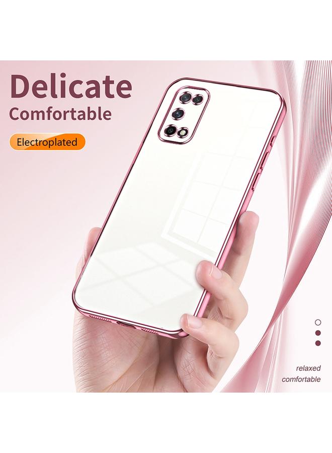 اس-توب جراب لهاتف OPPO K7x / Realme V5 5G جراب هاتف شفاف مطلي بفتحة دقيقة - Image 5