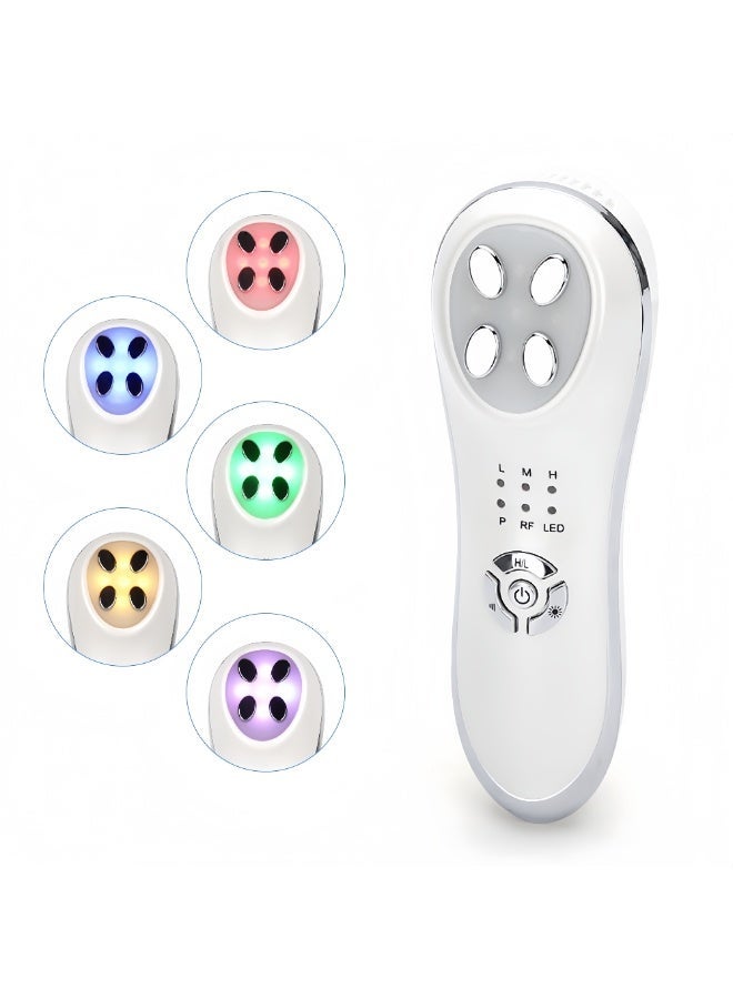Smart Electroporation Needle-Free Mesotherapy Facial Lifting Device – Combines RF, EMS Microcurrent, and Photon Therapy – Anti-Wrinkle Beauty Wand (White) - Image 1