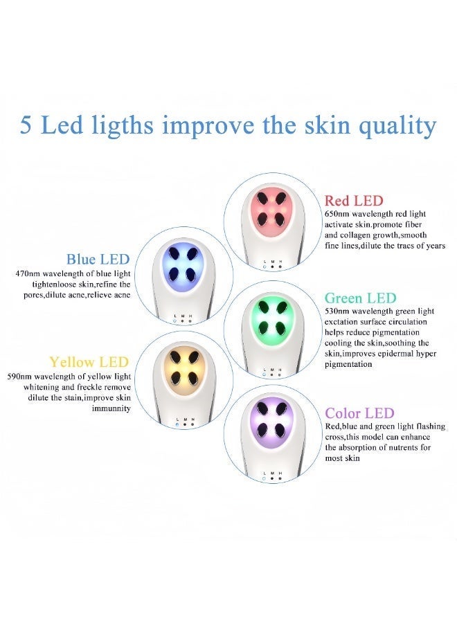 Smart Electroporation Needle-Free Mesotherapy Facial Lifting Device – Combines RF, EMS Microcurrent, and Photon Therapy – Anti-Wrinkle Beauty Wand (White) - Image 3