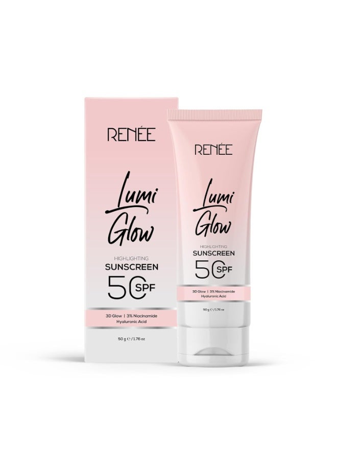 RENEE All Skin Lumi Glow Highlighting Sunscreen With Spf 50 - Image 2