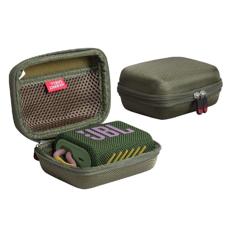 Hermitshell Hard Travel Case for JBL Go 3 JBL Go 3 Eco Portable Bluetooth Speaker Green Case for JBL GO 3 - Image 2