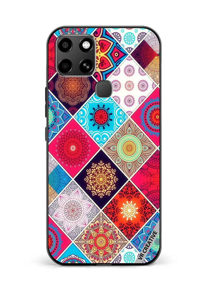 VR CREATIVE Protective Case Cover For Infinix Smart 6 Flower Pattern Design Multicolour - Image 1