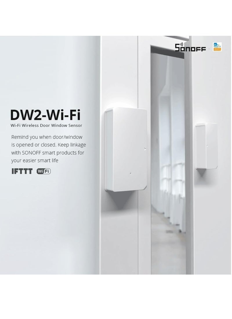 DW2-RF Door/Window Sensor 433MHz Smart Home Security Alarm | Alert Notification | Camera Binding - Smart Scenes- Easy to Install | Work with Sonoff RF-Bridge,Other Gateway Use EV1527 | White - pzsku/Z9E7AA882832687DC2EE1Z/45/_/1723711499/0463dd0d-5db6-4828-bccf-5bd926cb0ff2