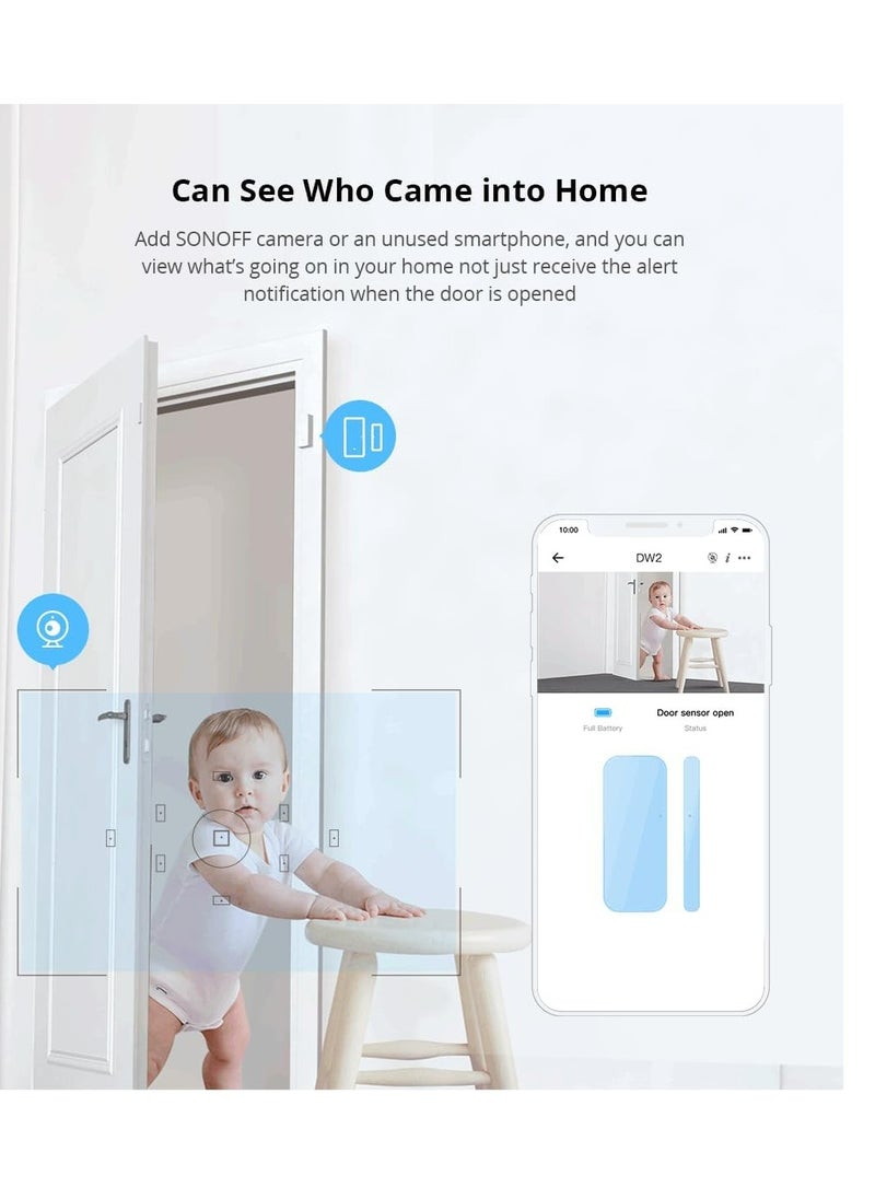 DW2-RF Door/Window Sensor 433MHz Smart Home Security Alarm | Alert Notification | Camera Binding - Smart Scenes- Easy to Install | Work with Sonoff RF-Bridge,Other Gateway Use EV1527 | White - pzsku/Z9E7AA882832687DC2EE1Z/45/_/1723711502/31a0b09e-f8ce-46c7-8b26-fa4dbf1f9ff6