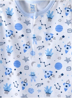 Tiny Hug Baby Boys Astronaut Print Pajama Set  - Image 3