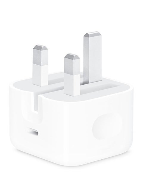 USB-C 20W Fast Power Adapter for iPhone, White