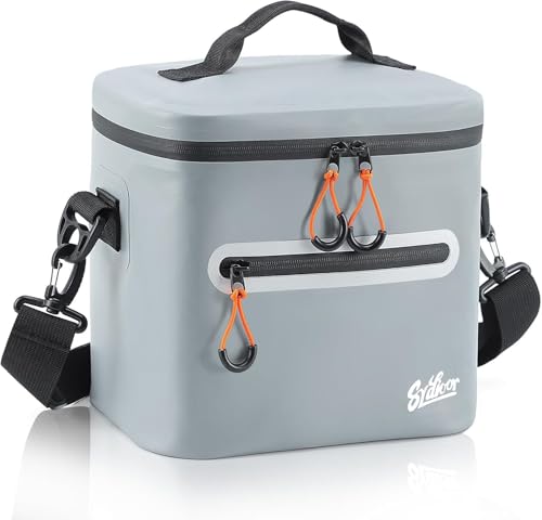 Sydioor Mini Cooler Lunch Bag 7 Can Insulated Ice Chest Box for Men Women Waterproof LeakProof Portable Lunch Box for Work Beach Drink Travel Camping Picnic Small Gray - Image 1