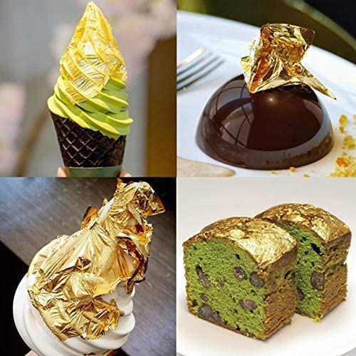 GSWC 24k Pure Edible Gold Vark Golden Leaf 50MMx50MM Gold Foils 25 Sheets for Cake Sweets ayurvedic Medicine face Treatment Anti Aging spa 25 - Image 5
